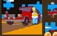無料のオンラインゲームThe Simpsons Car Jigsaw