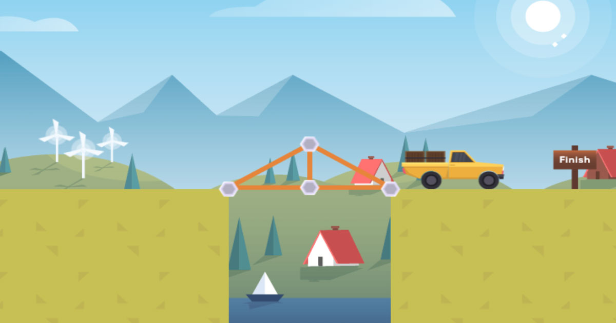 Construct A Bridge play physics games game online